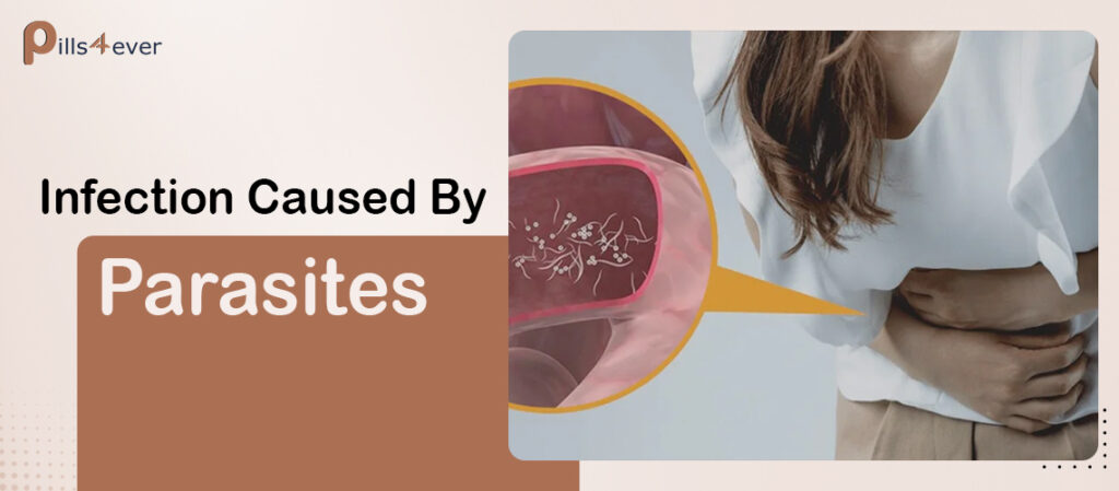 infection caused by parasites